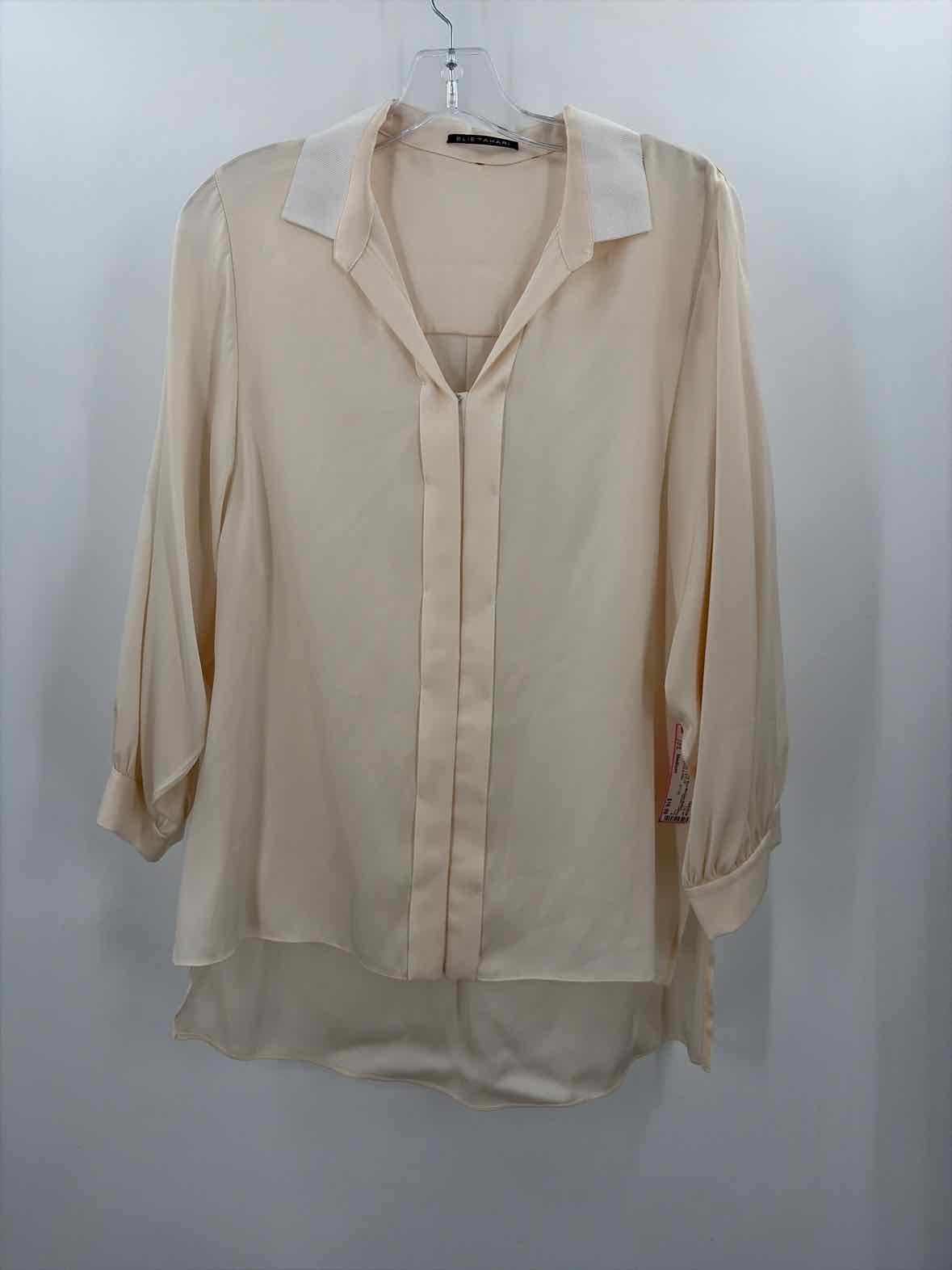 Pre-Owned Elie Tahari Ivory Size Medium Button Down Pre-Owned Elie Tahari Ivory Size Medium Button Down