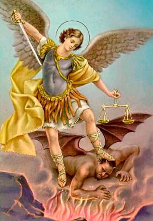 Catholic print #PSM2 - PATRON SAINT Michael Archangel 5X7\