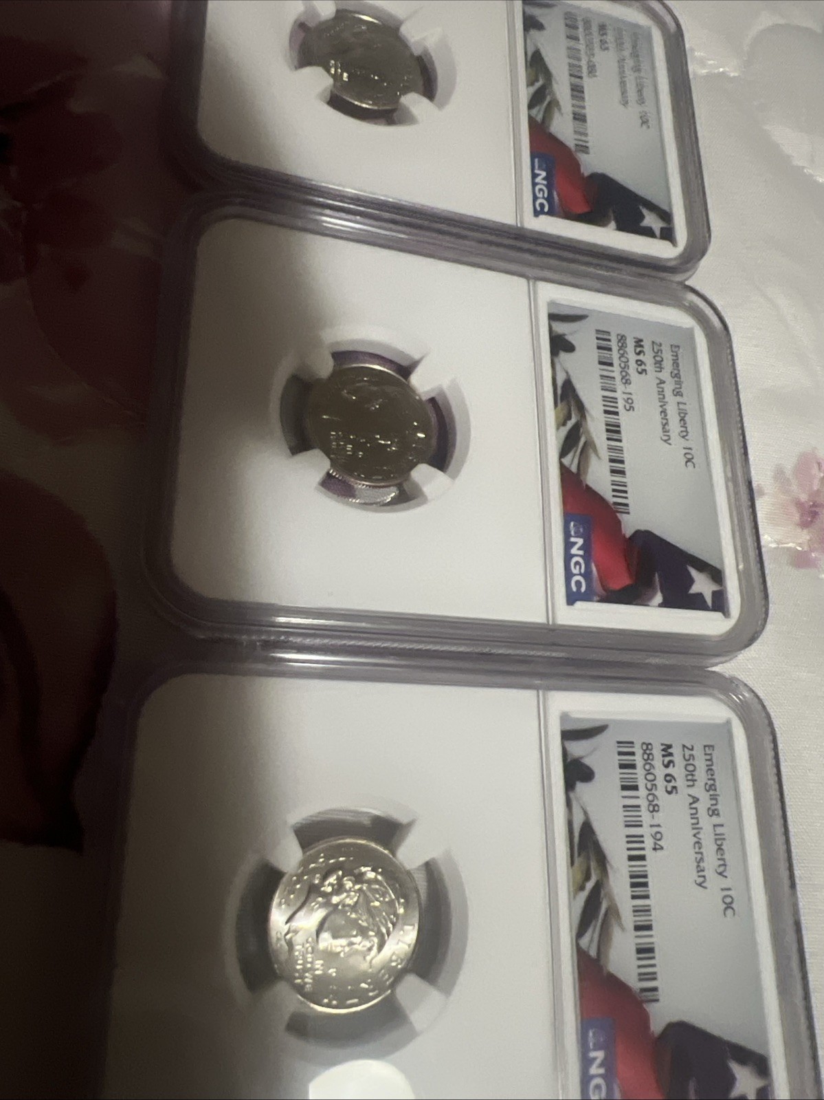 1776-2026 Emerging Liberty 10C 250th Anniversary MS 65 3pcs 1776-2026 Emerging Liberty 10C 250th Anniversary MS 65 3pcs