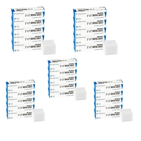 2x2  Non Woven Dental Gauze, 4 Ply  PGH2204 PlastCare 5000pcs (1Case)