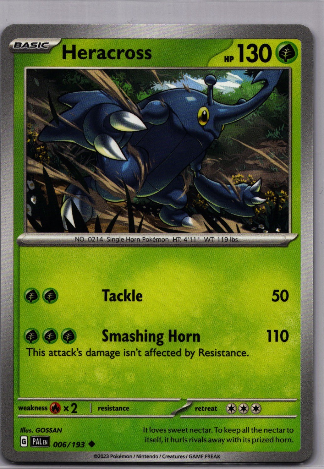 Heracross Uncommon PAL 006/193 NM EN