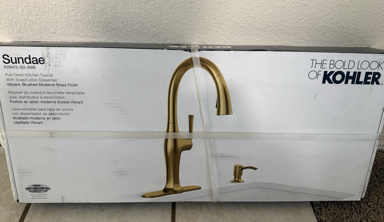 Kohler Sundae R29475-SD-2MB Single Handle Kitchen Faucet - Brushed Brass Kohler Sundae R29475-SD-2MB Single Handle Kitchen Faucet - Brushed Brass