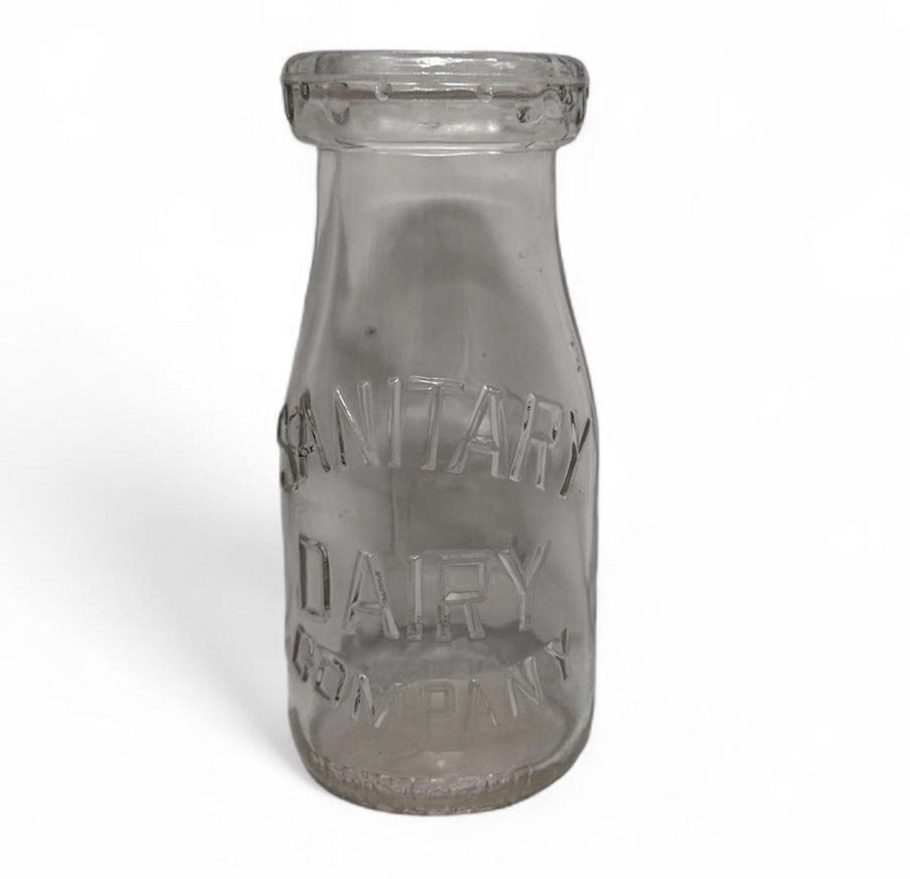 Half Pint Sanitary Dairy Company Milk Bottle  — VINTAGE