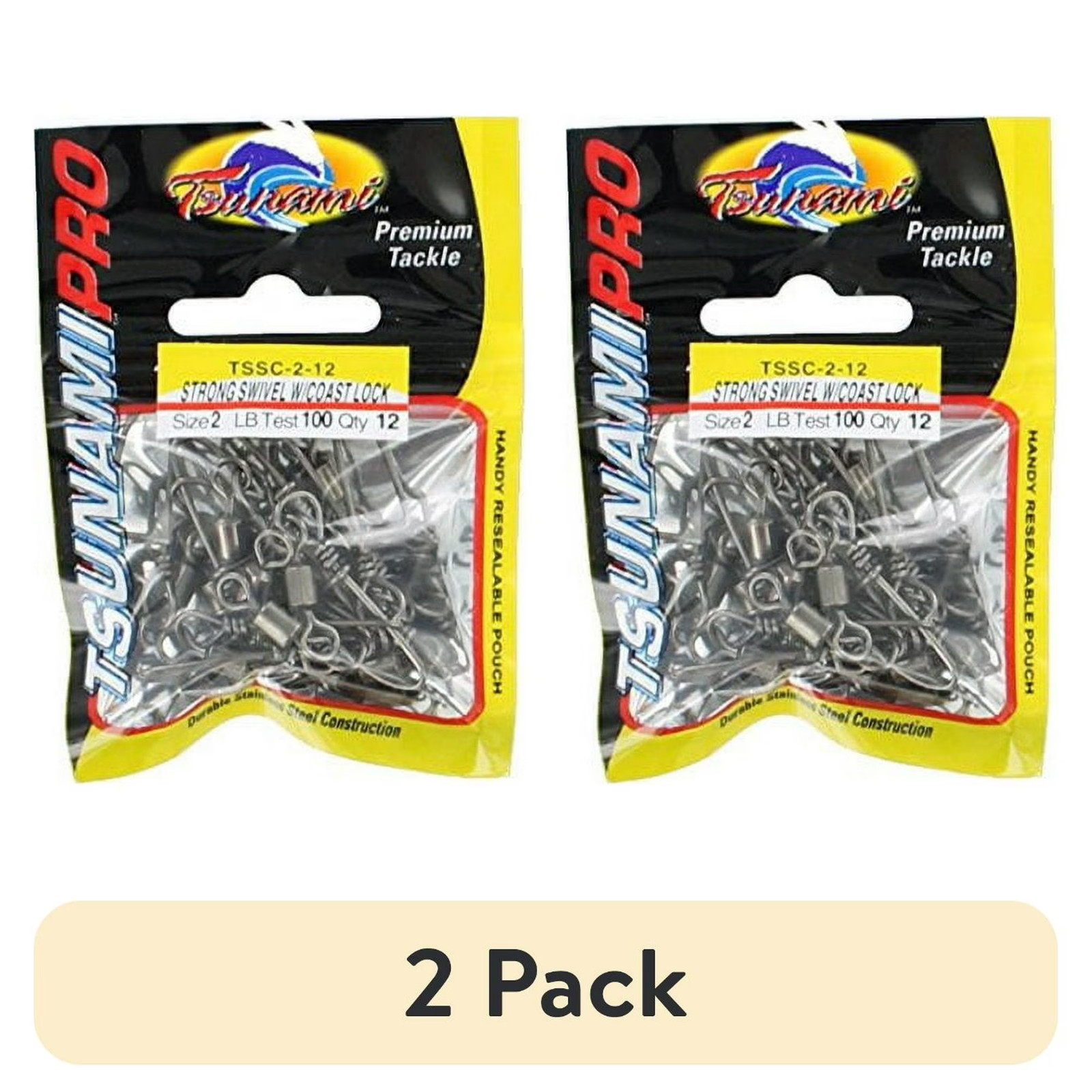 (2 pack) Tsunami Pro Power Snap Swivel with Coast Lock Terminal Fishing Tackle (2 pack) Tsunami Pro Power Snap Swivel with Coast Lock Terminal Fishing Tackle