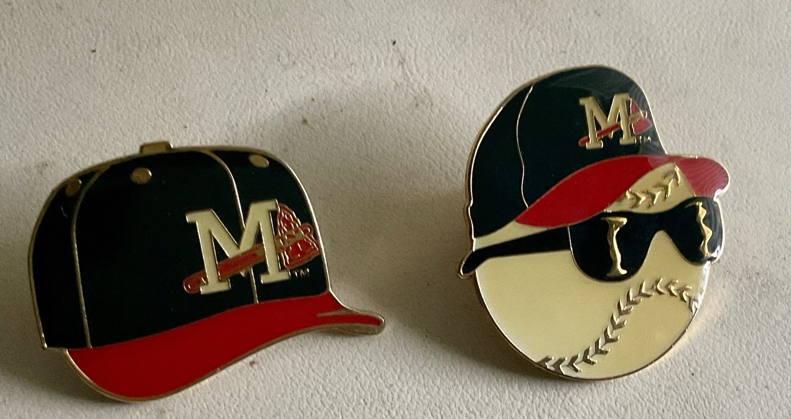 Mississippi Braves MiLB Baseball Lapel Pin Atlanta Braves Affiliate 2 Pins 2005