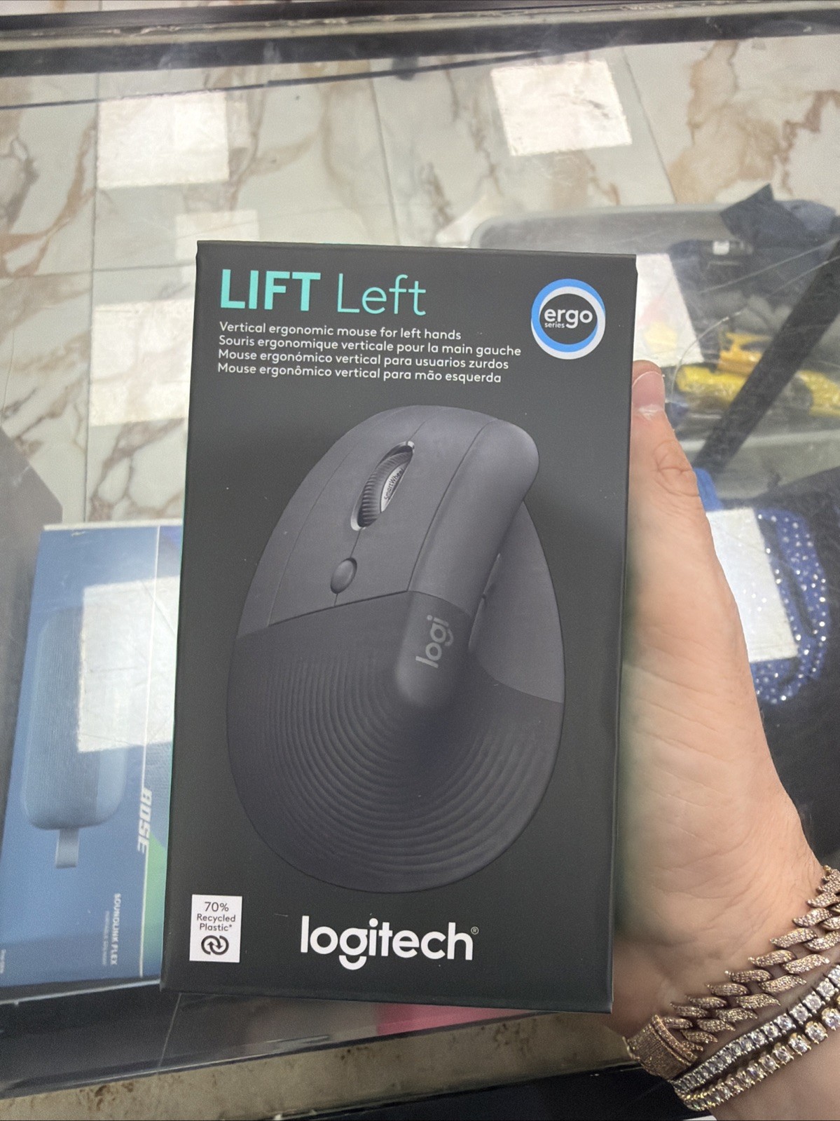 Logitech Lift Wireless Vertical Mouse - Graphite (Left-Handed) (B282) Logitech Lift Wireless Vertical Mouse - Graphite (Left-Handed) (B282)