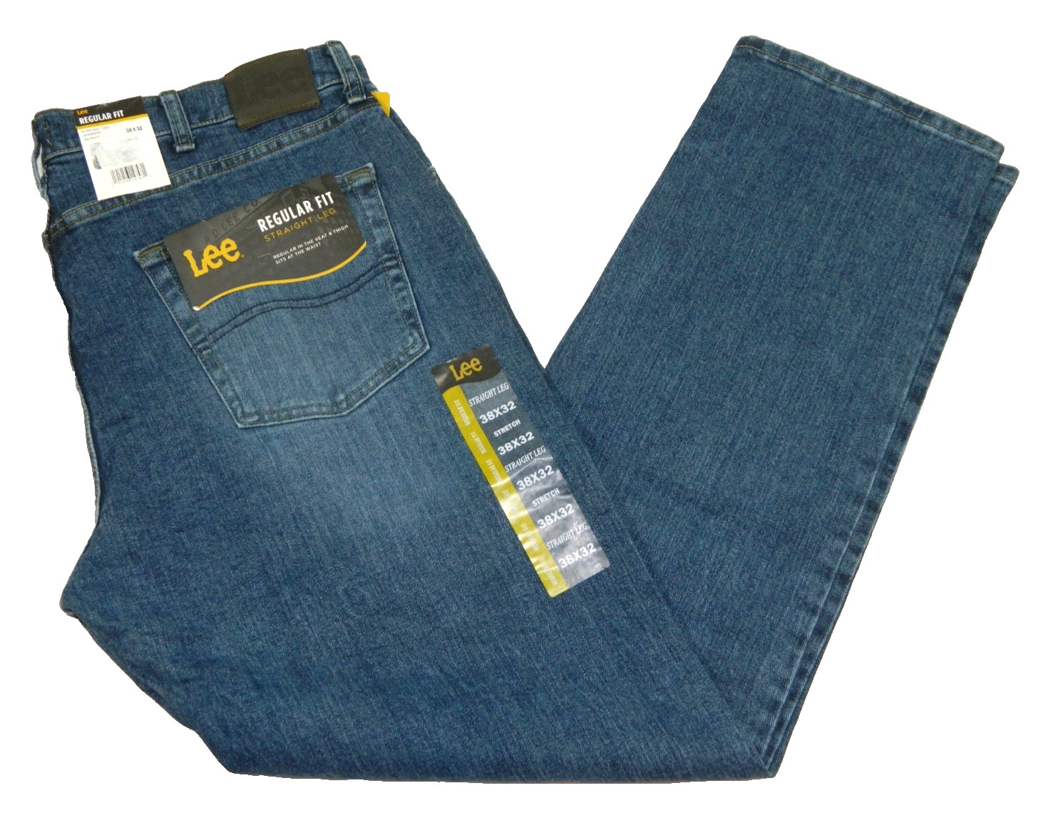 Men\'s Lee Jeans NEW Patriot Regular Straight Tag 38x32 measured size 37x32