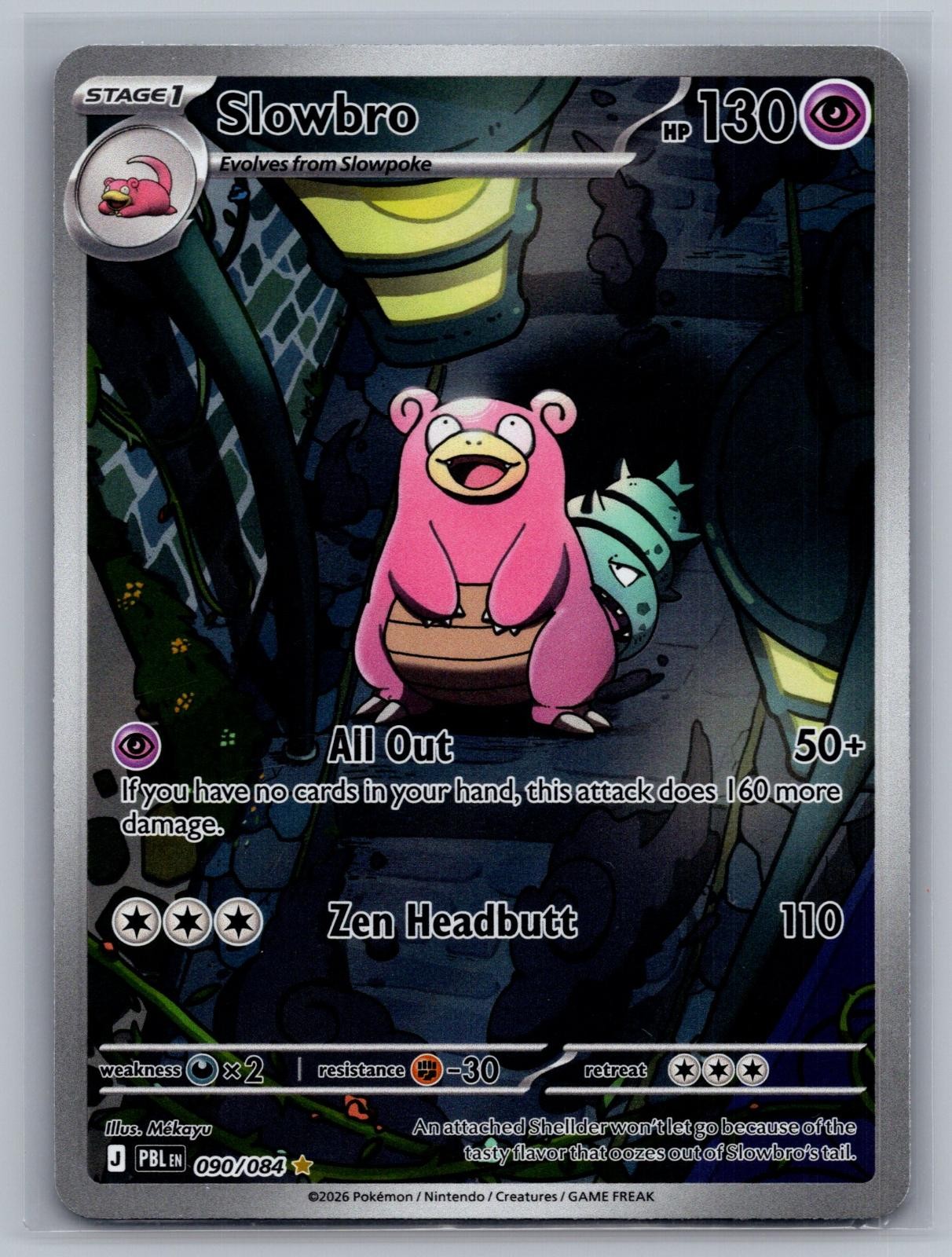 Slowbro 090/084 Illustration Rare Pitch Black Pokemon Holo Near Mint