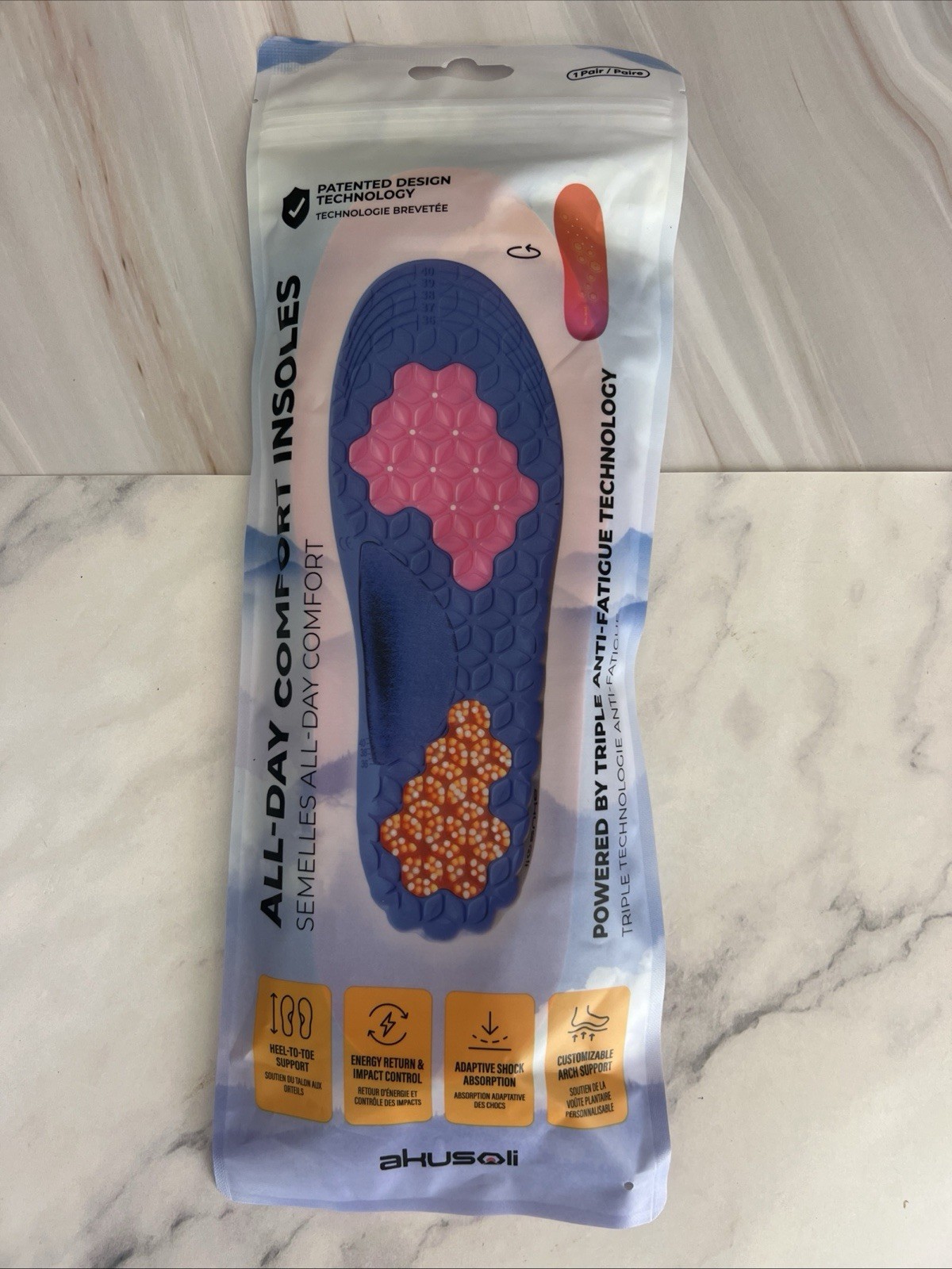 Akusoli Shoe Insoles Large/XL