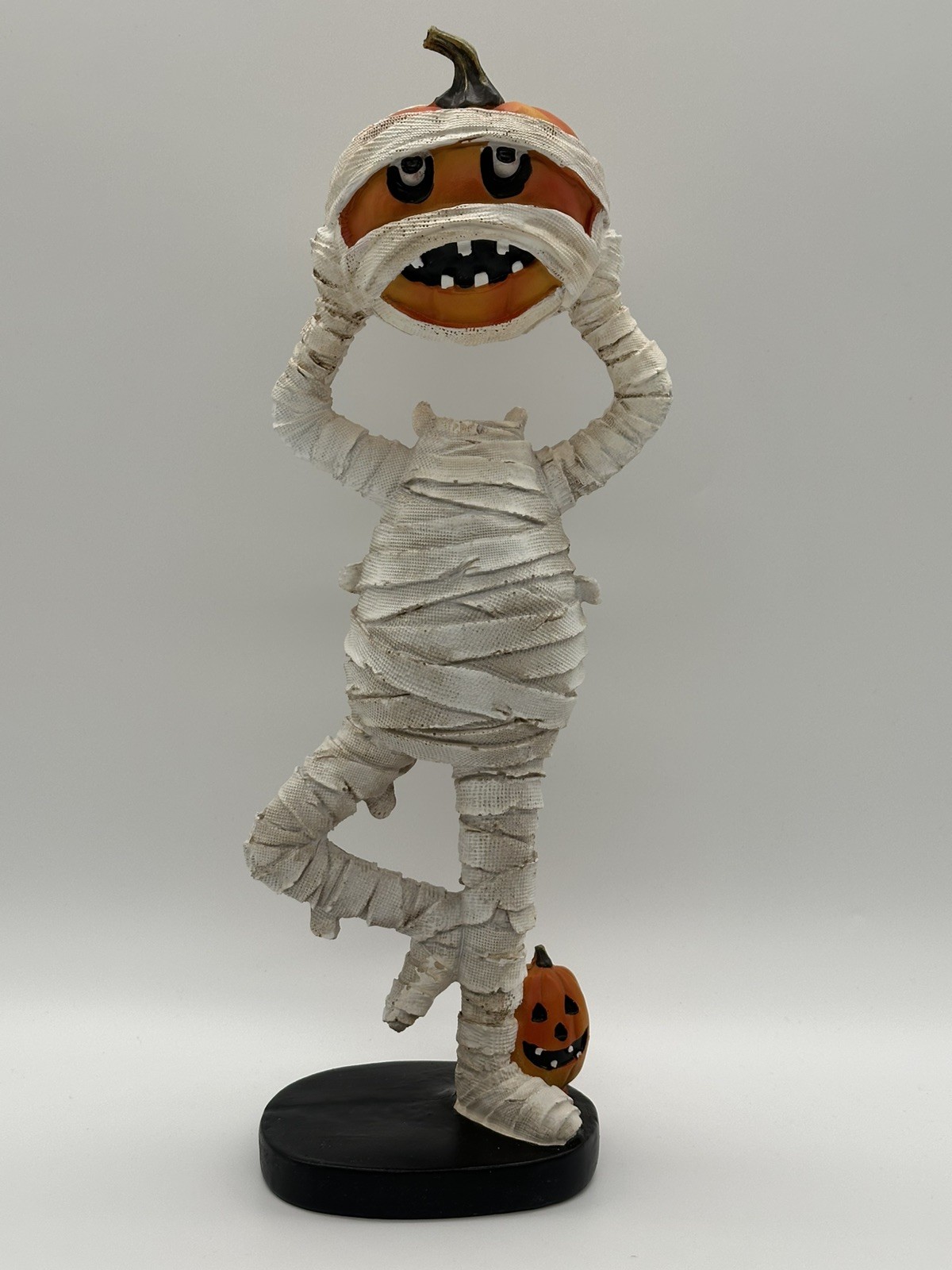Mummy Pumpkin Head Figurine 15 Inch Halloween statue Decor 15 inches Headless 