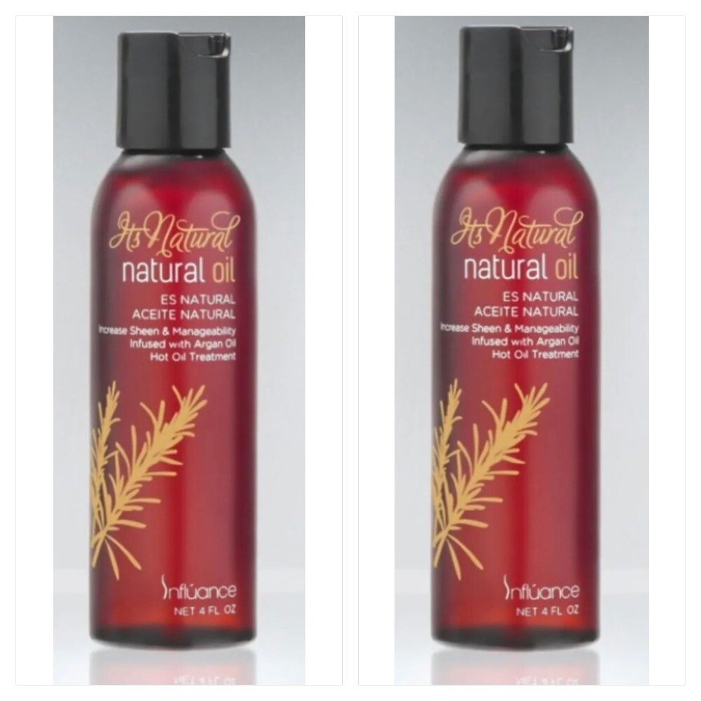 Influance It\'s Natural Hair Oil 4 oz Lightweight Nourishing Hydrating 2 PACK Influance It\'s Natural Hair Oil 4 oz Lightweight Nourishing Hydrating 2 PACK