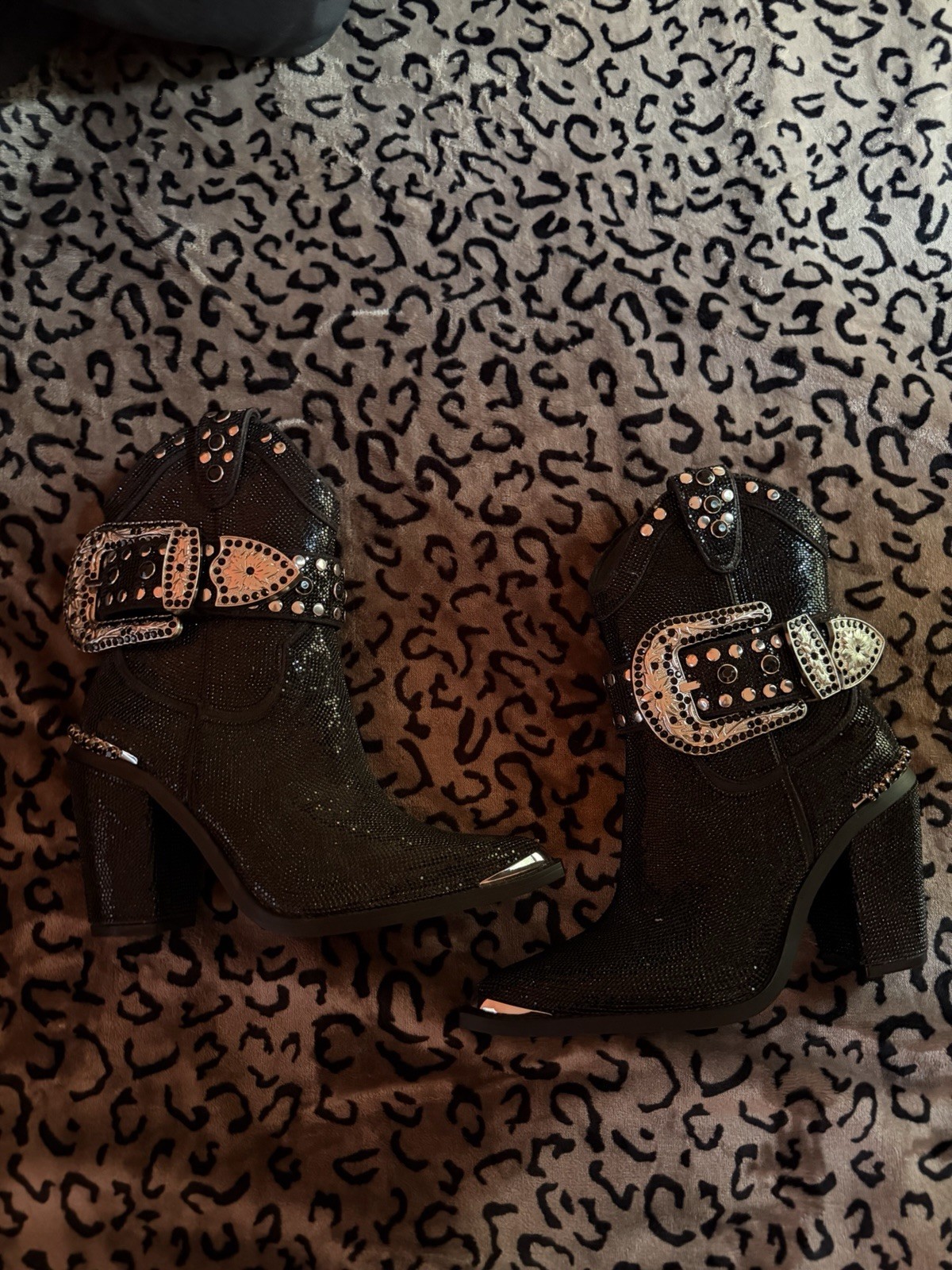 Dolls Kill Women’s Black Studded Buckle Pointed Toe Ankle Bootie Zip 7 Dolls Kill Women’s Black Studded Buckle Pointed Toe Ankle Bootie Zip 7