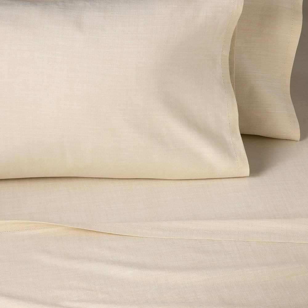 4pc King Woven Sheet Set Tan - Hearth & Hand with Magnolia