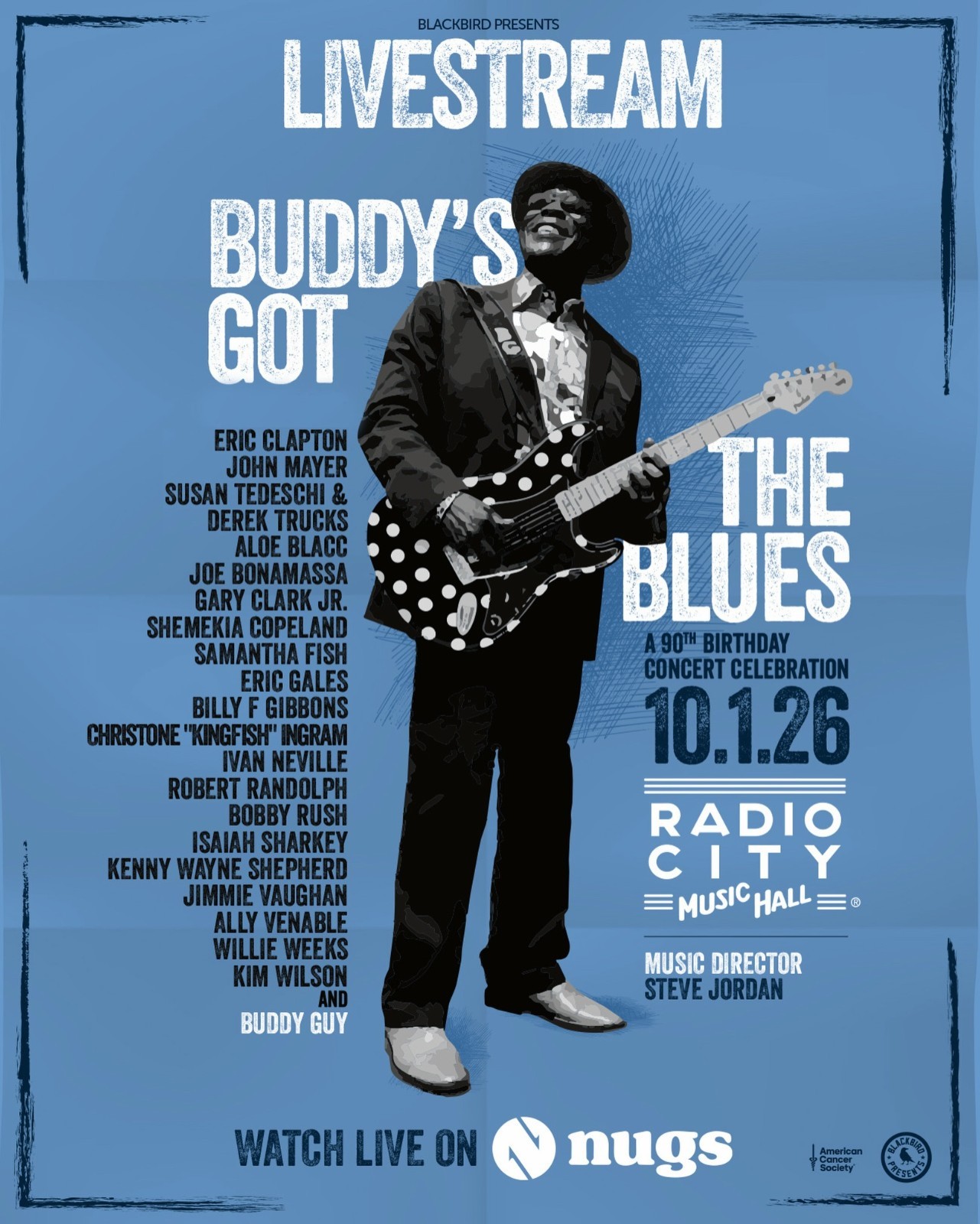 Buddy’s Got The Blues 90th Birthday Radio City 10.1.26 Poster