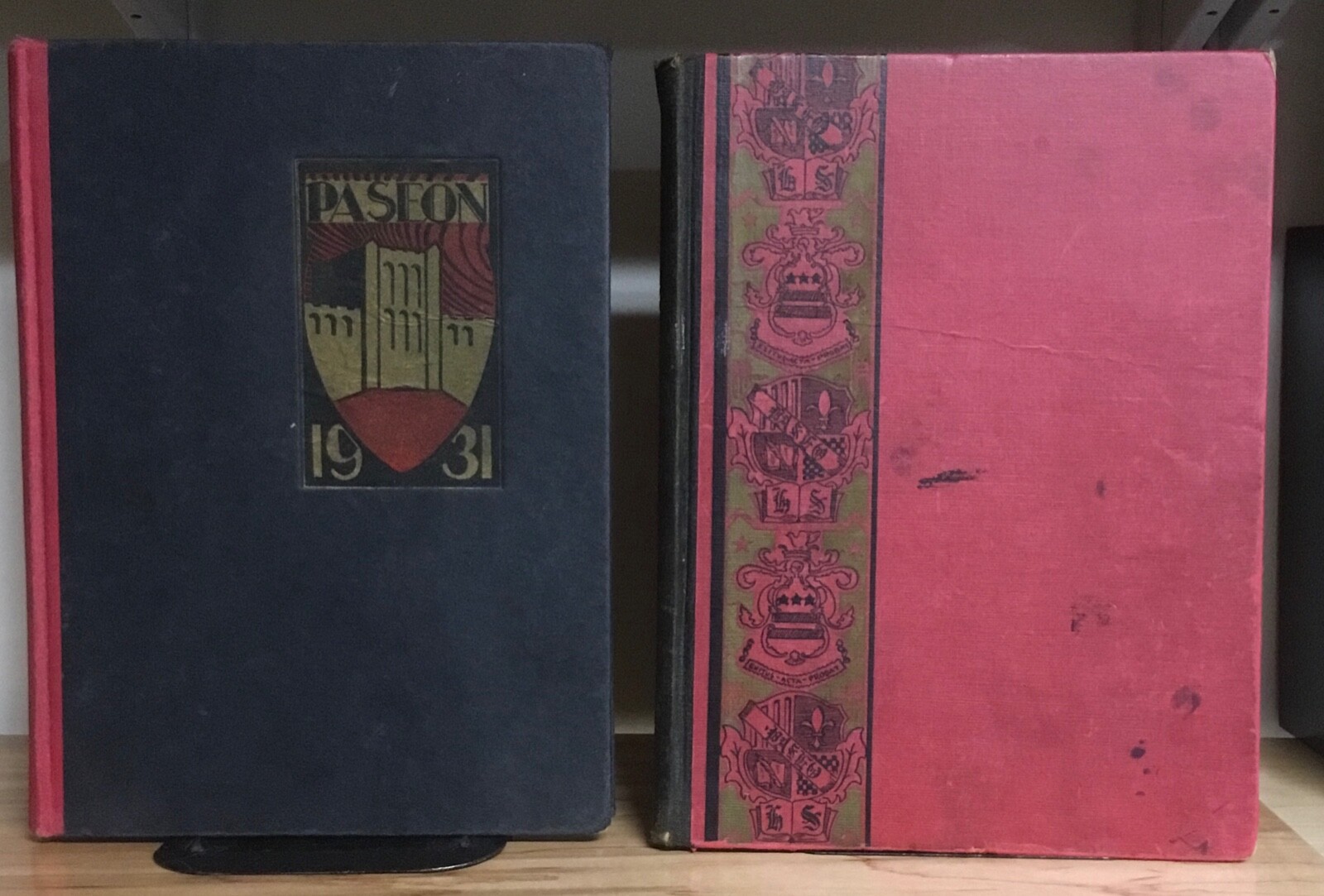 Lot 2 1931 & 1932 Yearbook Paseo High School Kansas City Missouri HC ACCEPTABLE