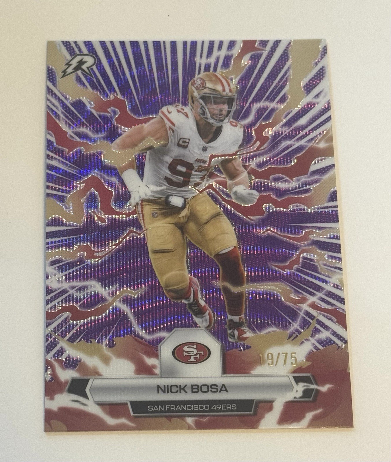 2025 Topps Resurgence Purple Surge Nick Bosa /75 San Francisco 49ers