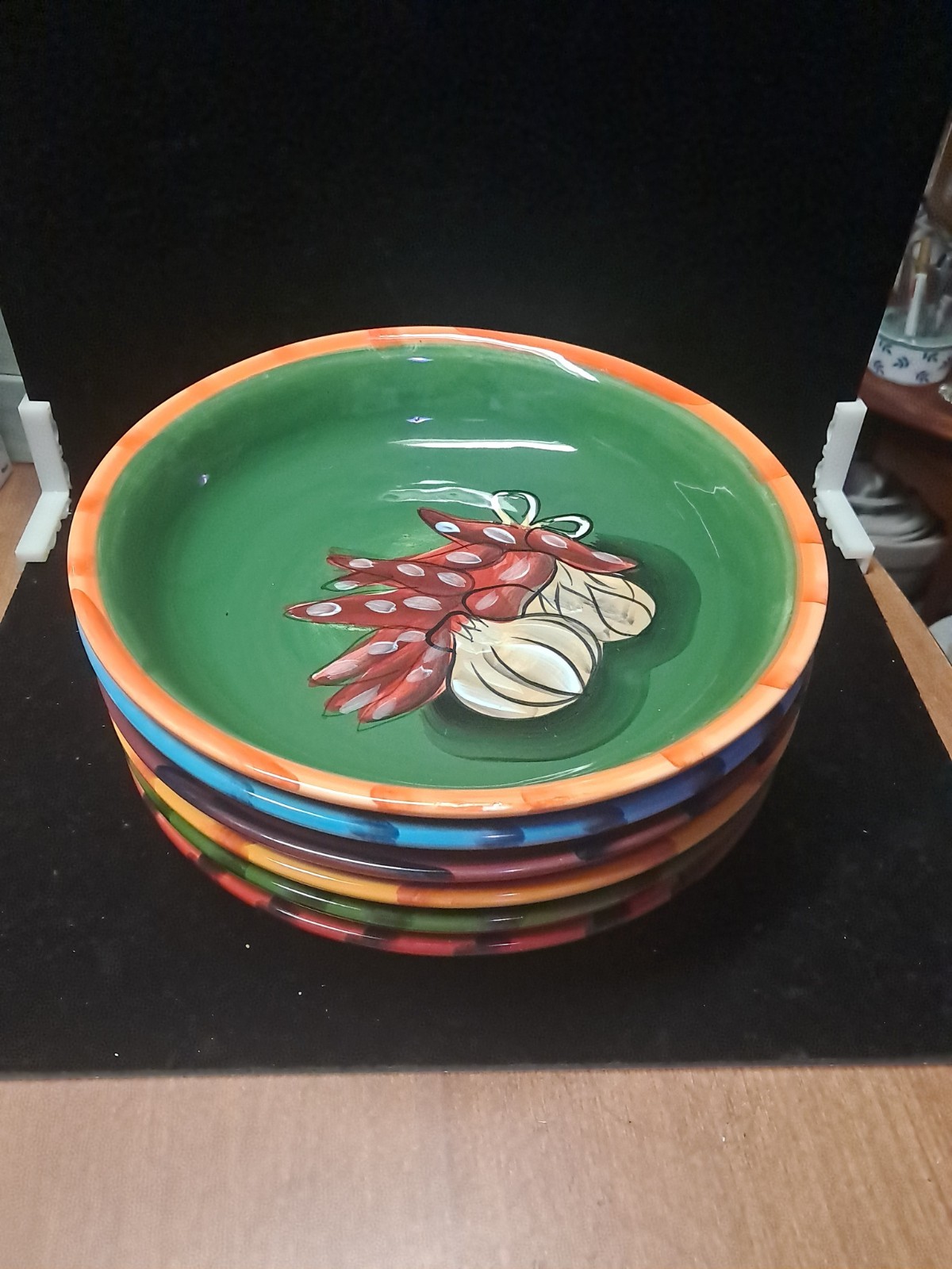 6 Certified International Jennifer Clark Pasta Bowls 9.5\