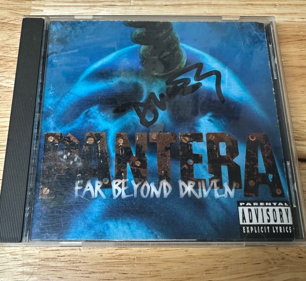 Pantera Far Beyond Driven CD Signed All 4 Members Dimebag Darrell Front Autograp