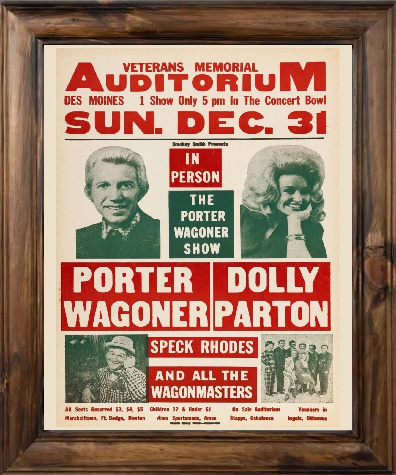 Dolly Parton & Porter Wagoner 1967 Concert Poster – Framed Vintage Country Music Dolly Parton & Porter Wagoner 1967 Concert Poster – Framed Vintage Country Music
