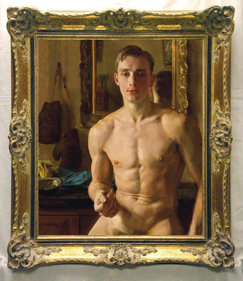 Hand-Painted  Oil Painting art young male nude On Canvas 20\
