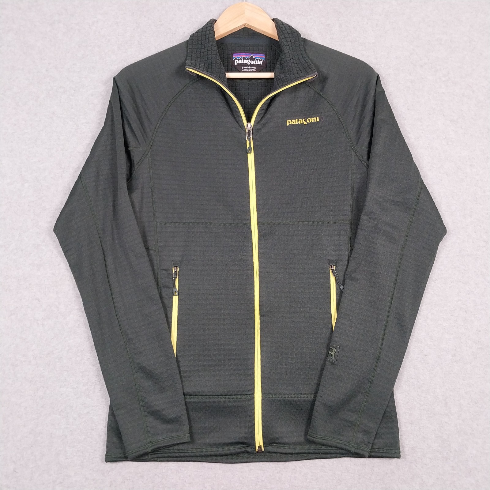 Patagonia R1 Mens Small Gray Full Zip Regulator Grid Fleece Outdoor Hiking Patagonia R1 Mens Small Gray Full Zip Regulator Grid Fleece Outdoor Hiking