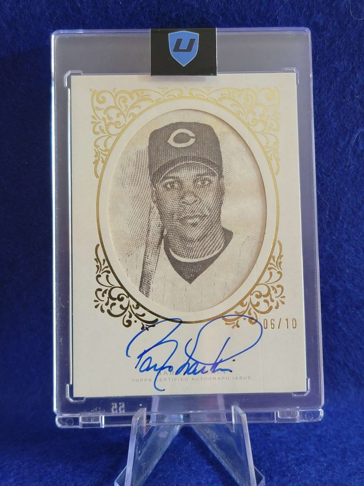 2025 Topps Allen& Ginter Barry Larkin Carte De Visite Auto #CDVA-BLA 06/10
