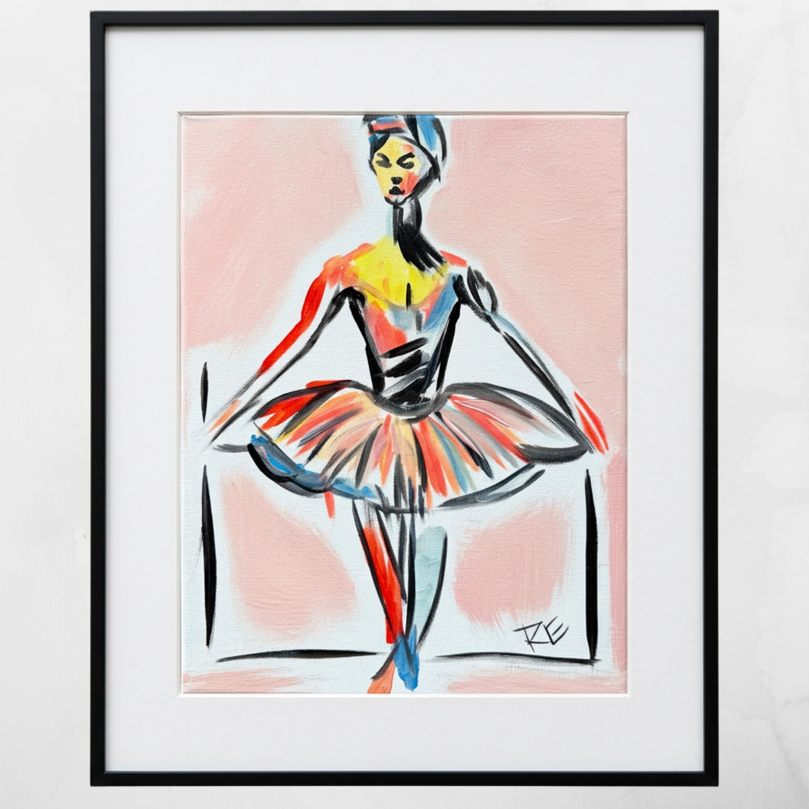 EMBRY Original Modern Acrylic 11x14 Ballet Painting \