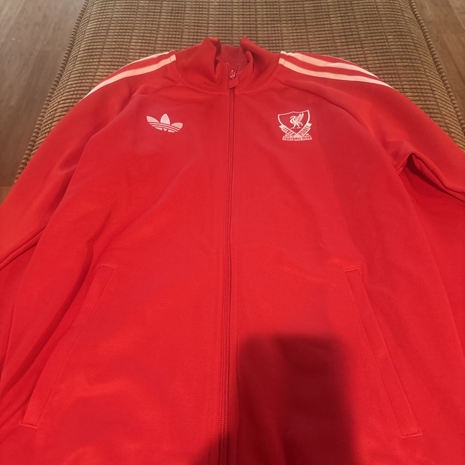 Adidas Liverpool Football Club Men\'s Training Top Red Zip Up Track Jacket - S