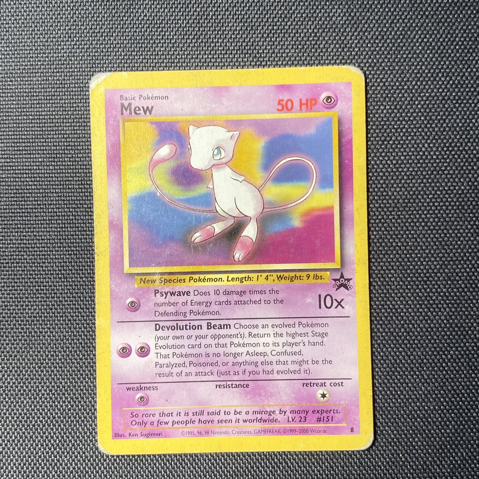 Pokémon TCG WOTC Black Star Promo Mew 8/53 Non Holo HP - English Sugimori