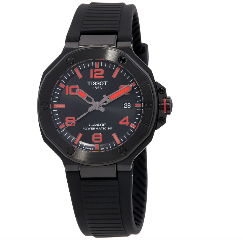 Tissot Mens T-Race Powermatic 80 Automatic Black Dial Watch - T1418073705700 NEW Tissot Mens T-Race Powermatic 80 Automatic Black Dial Watch - T1418073705700 NEW