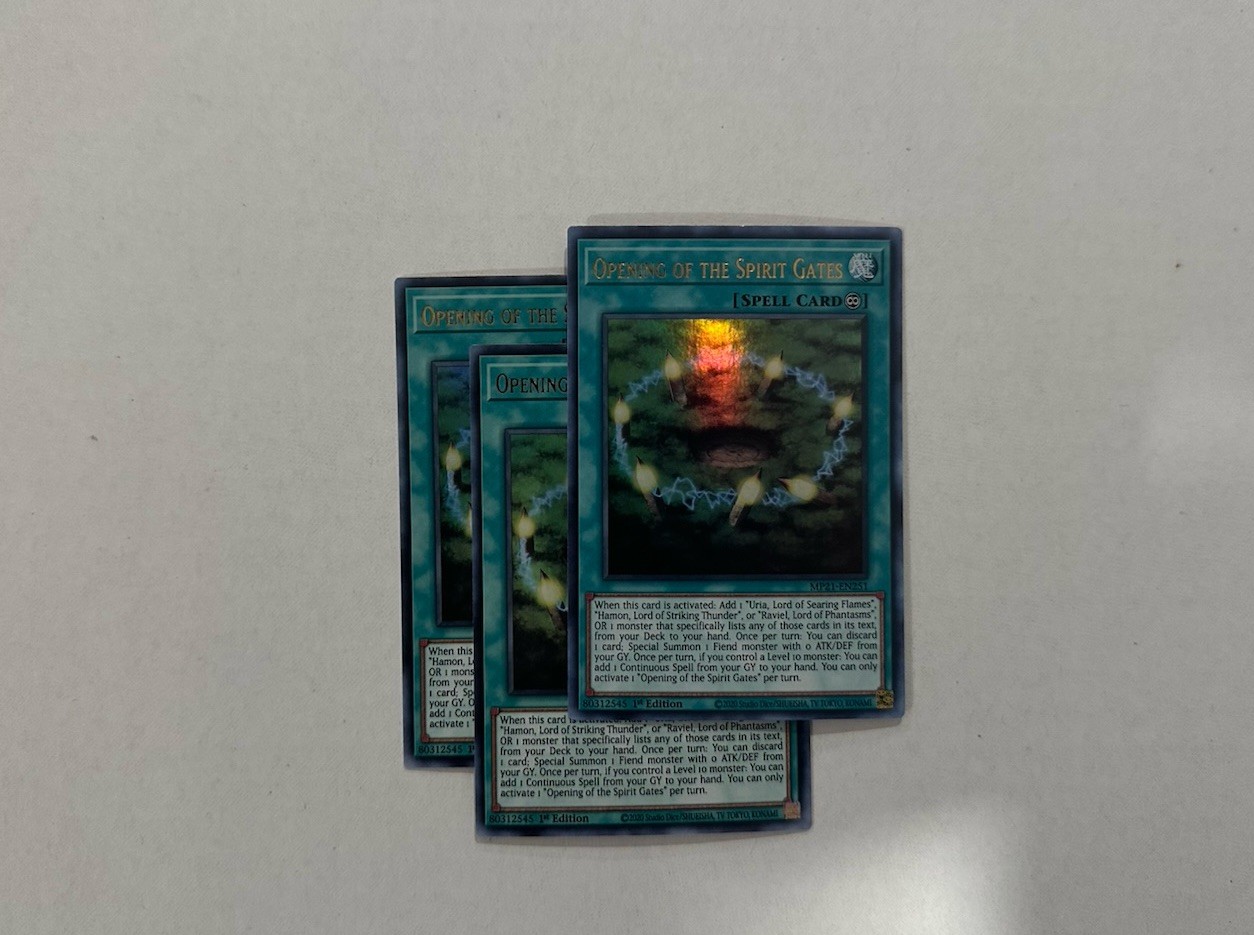 Yugioh 3x Opening of the Spirit Gates MP21-EN251 Ultra Rare 1st Ed NM