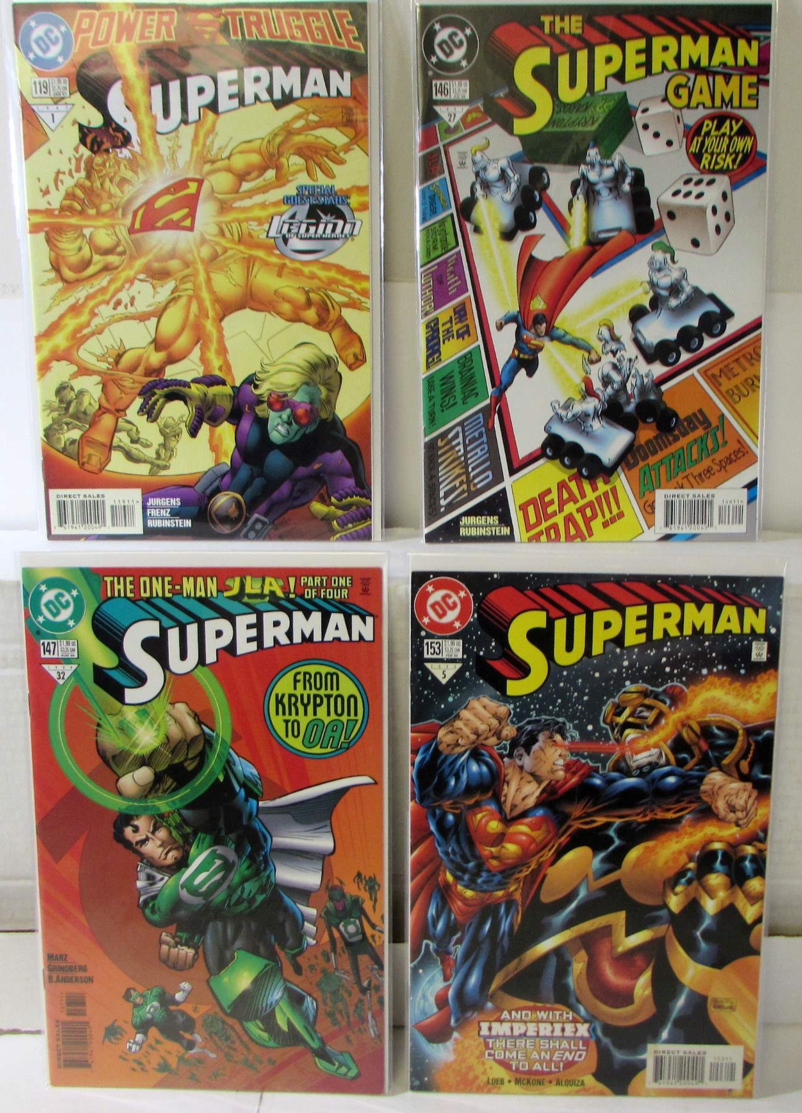 Superman Lot of 4 #119, 146, 147, 153 (1997) DC Comics 9.4 NM 1st Print Comics