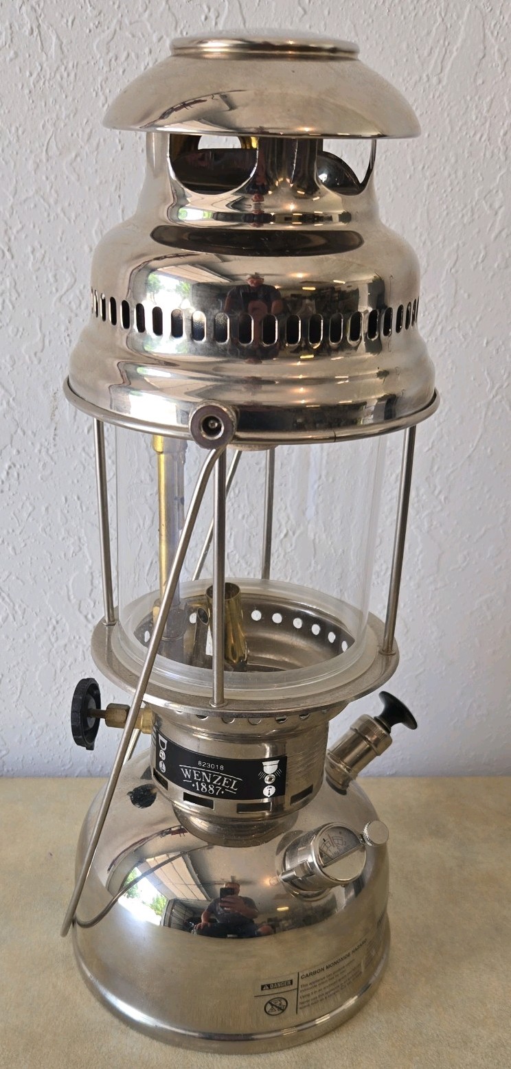 Wenzel 1887 823018 PETROMAX Stainless Steel Kerosene Pressure Lantern UNTESTED Wenzel 1887 823018 PETROMAX Stainless Steel Kerosene Pressure Lantern UNTESTED