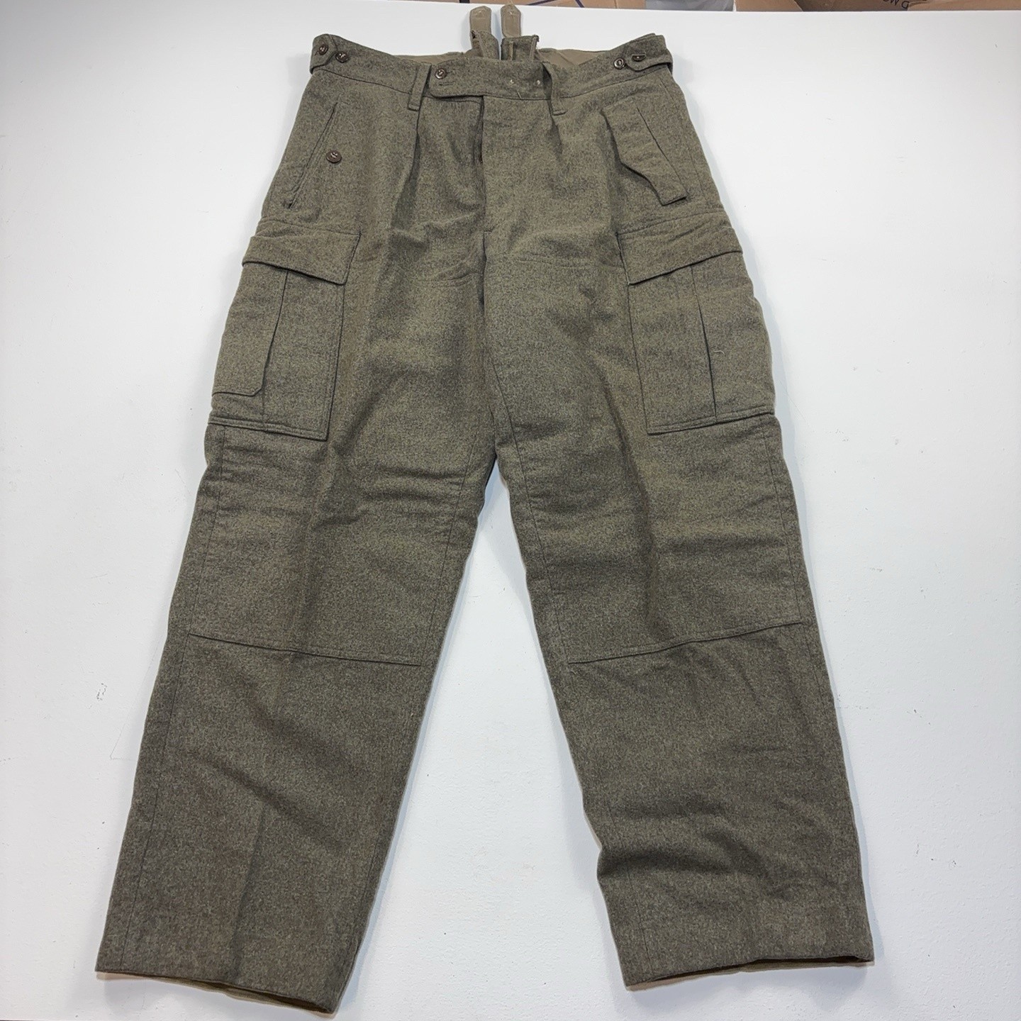 Vintage 1962 West German Army Bundeswehr Wool Cargo Pants K Begemann
