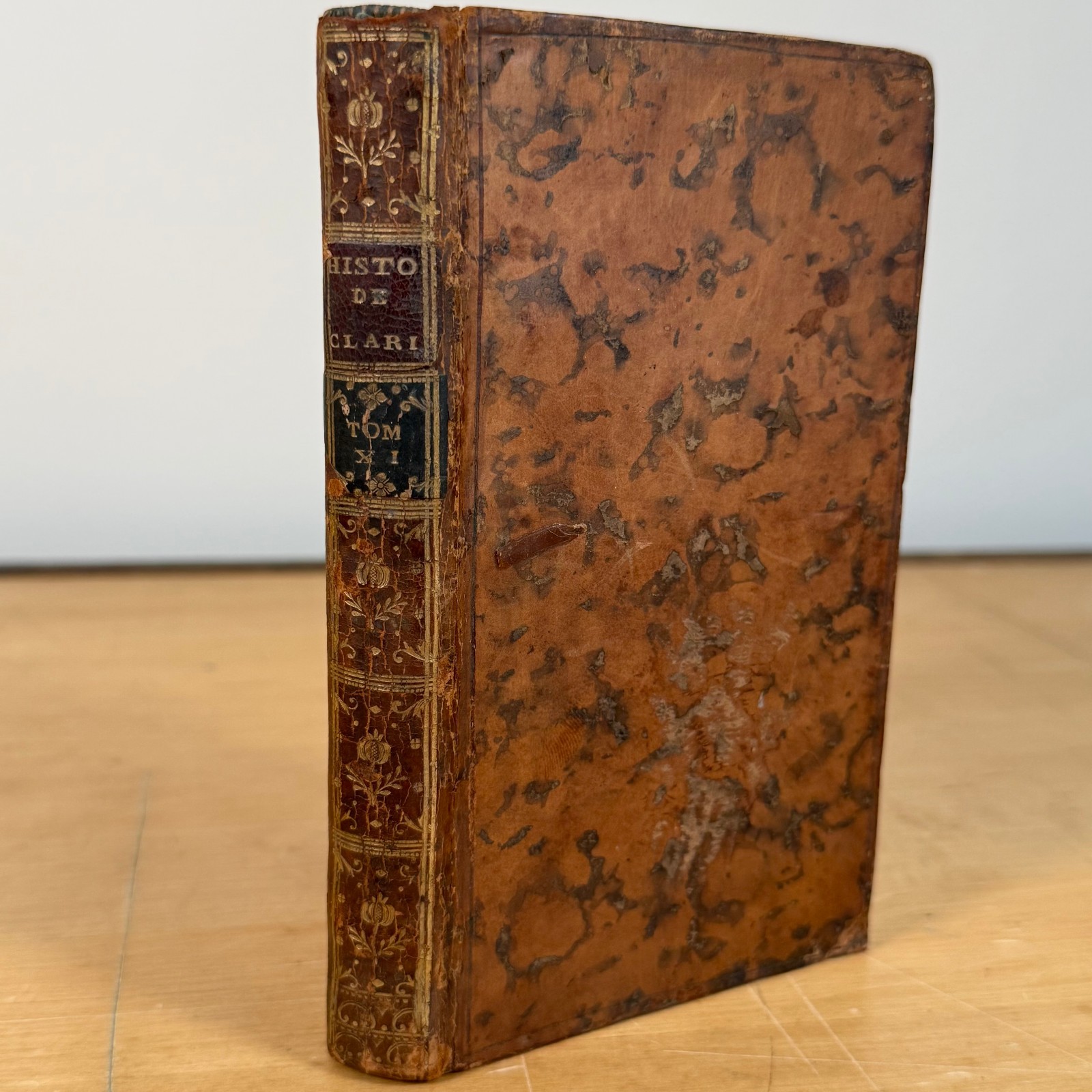 1766 Samuel Richardson Clarissa Harlove Tome XI Antique French Leather Book