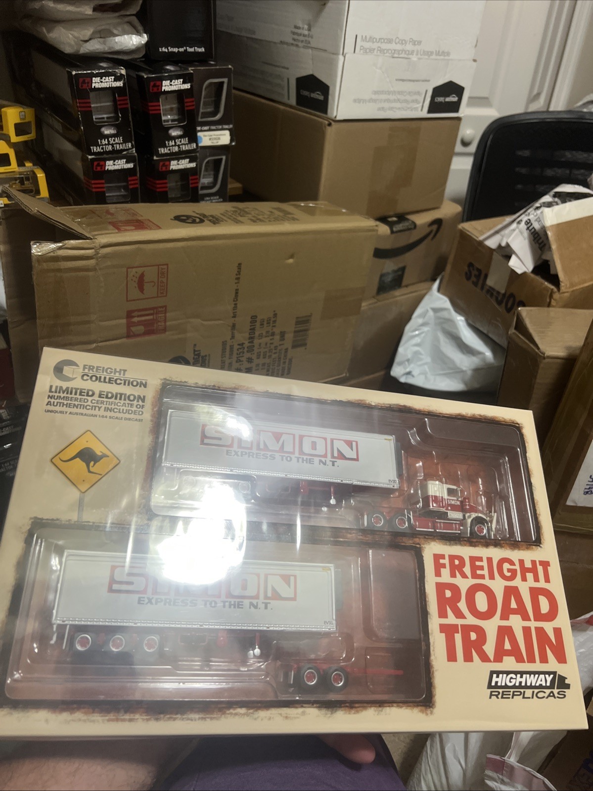 1/64 Simon National Carriers Freight Road Train, Kenworth, 2 Trailers, 12037