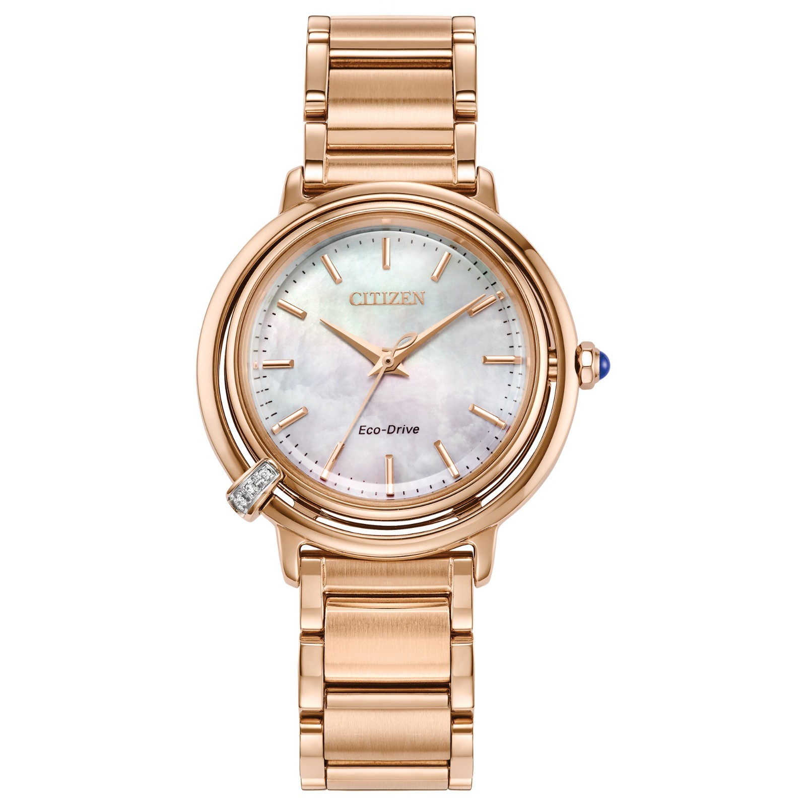 Citizen Women\'s Arcly Rose Gold Eco-Drive Stainless Steel Watch 31MM EM1098-68D