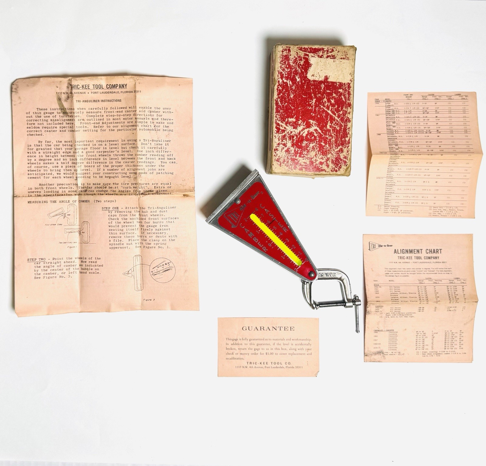 Vintage Tric-Kee Tri-Ang-U-Liner Wheel Alignment Tool Camber Caster Gauge Vintage Tric-Kee Tri-Ang-U-Liner Wheel Alignment Tool Camber Caster Gauge
