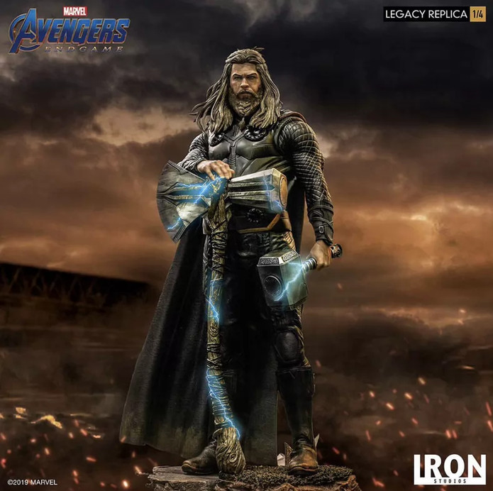 Iron Studios Thor 1/4 Legacy Replica Statue Avengers Endgame 24in New Sealed Iron Studios Thor 1/4 Legacy Replica Statue Avengers Endgame 24in New Sealed
