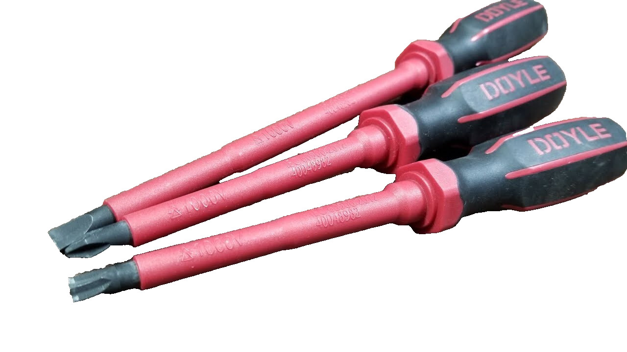 3 PC 1000V High Voltage Insulated Electrician Screwdriver Electric Electrical 3 PC 1000V High Voltage Insulated Electrician Screwdriver Electric Electrical