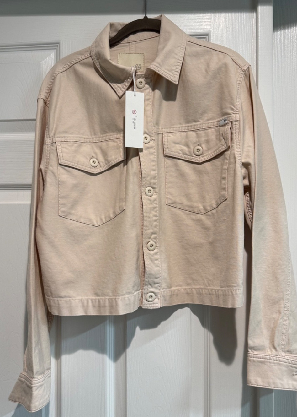 AG Adriano Goldschmied Valleta Utility Shirt Jacket Opal Stone  NWT Size M