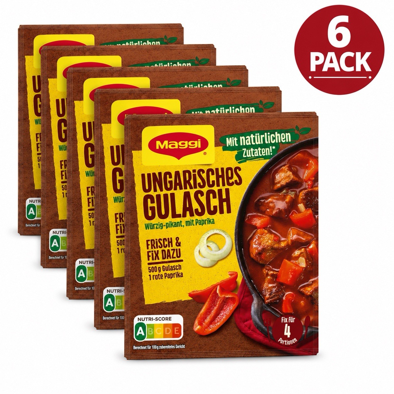 6x Maggi Fix Hungarian Goulash Seasoning Mix Paprika German Import