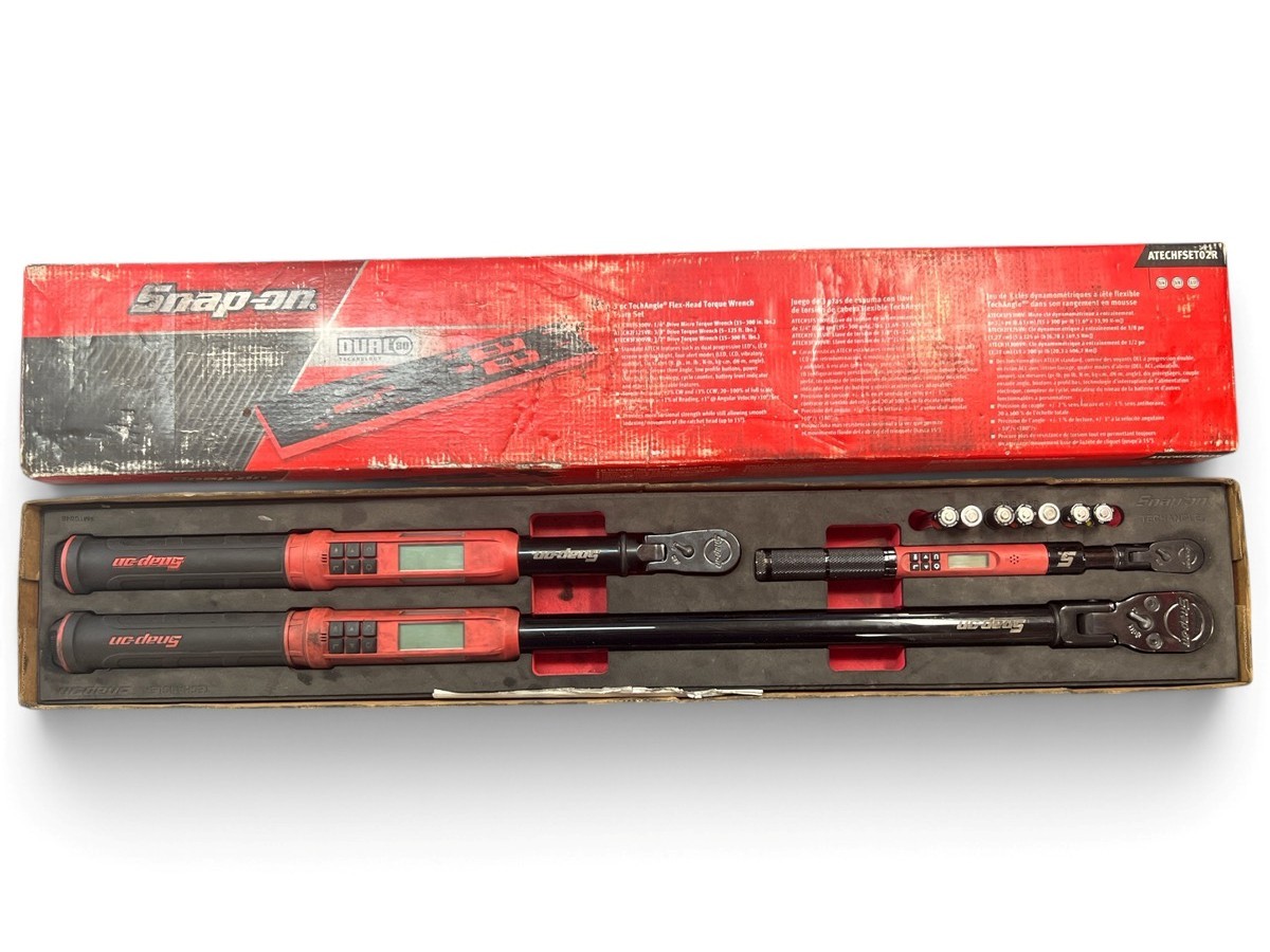 Snap-on ATECHFSET02R 3pc TechAngle Flex Head Torque Wrench Set (LEE) (PSH045674)