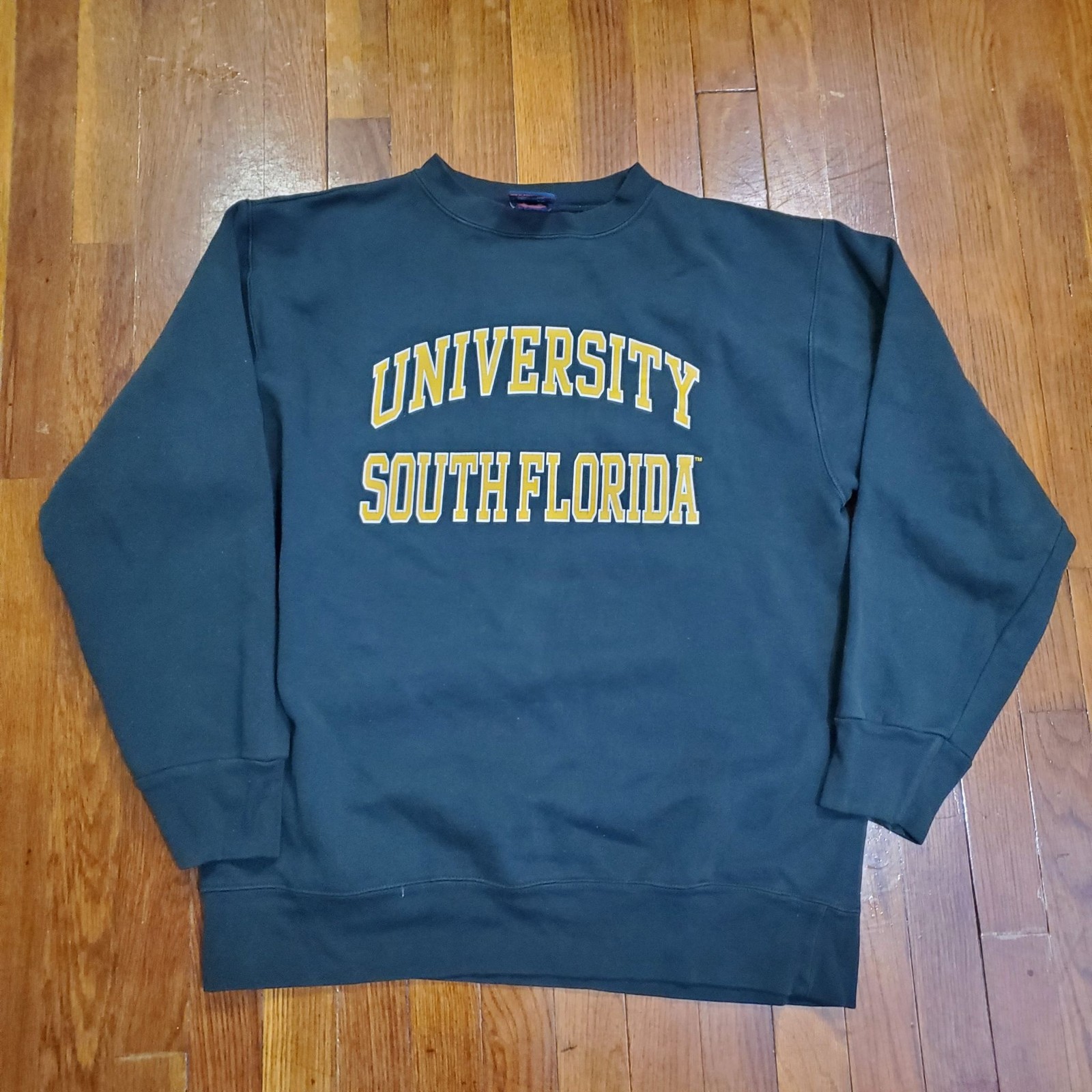 Vintage South Florida Bulls Sweatshirt Mens Large Green NCAA Football MV Sport