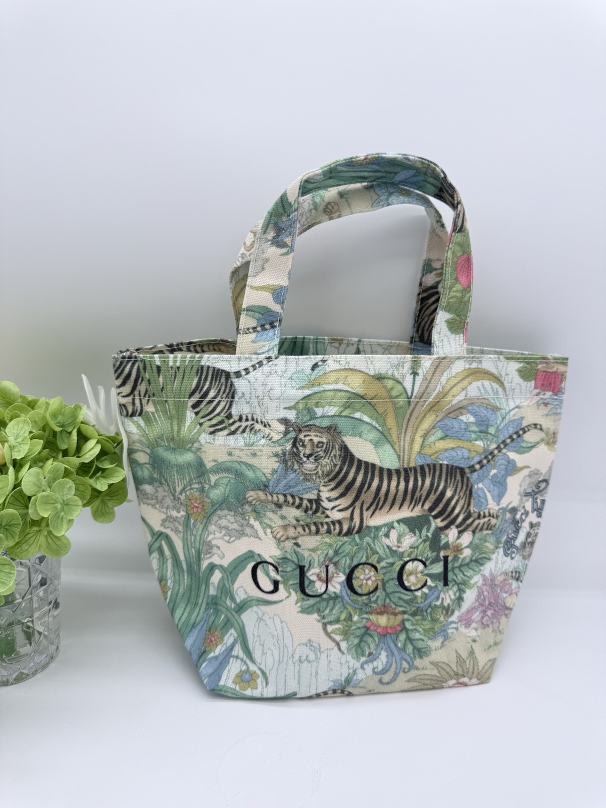 Gucci Beauty Tian Tiger Mini Canvas Tote Bag GWP Gucci Beauty Tian Tiger Mini Canvas Tote Bag GWP