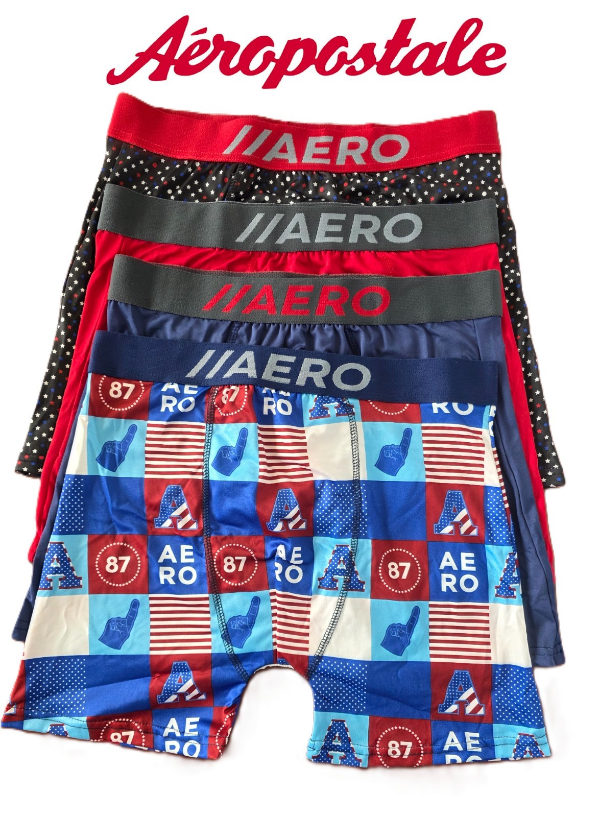 Aeropostale Men\'s Special Edition 4pk. Performance Boxer Briefs S-XL Aeropostale Men\'s Special Edition 4pk. Performance Boxer Briefs S-XL