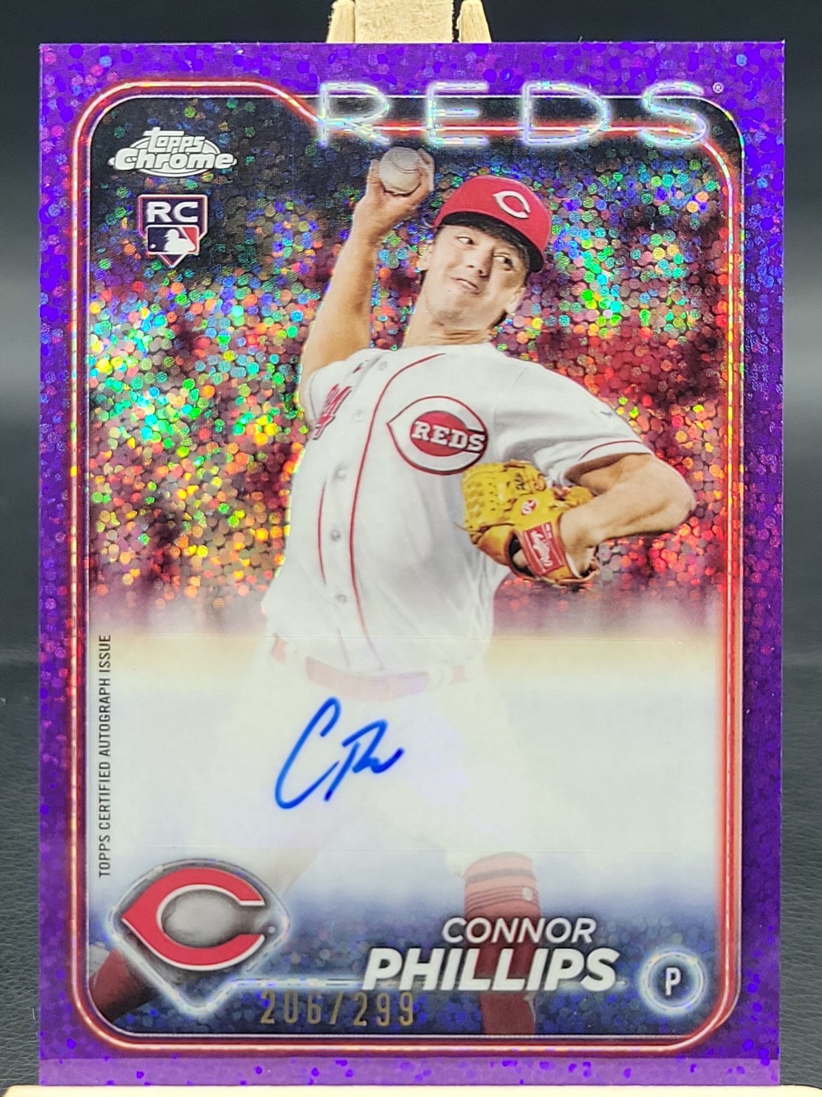 2024 Topps Chrome - Rookie Autographs Connor Phillips #RA-CP Purple Speckle