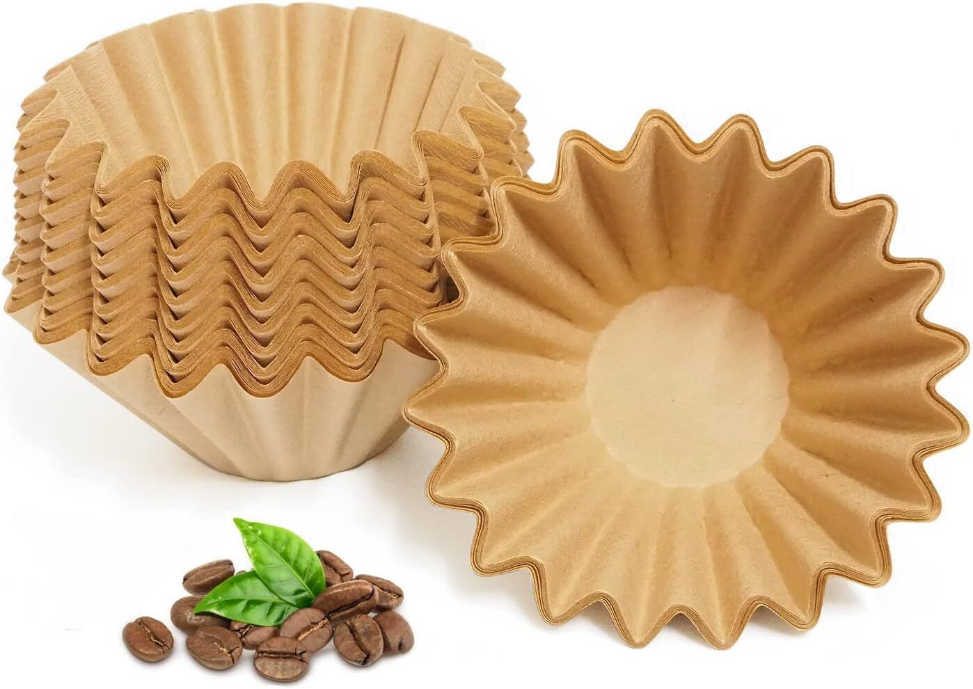 2-5 Cup Coffee Filters, Pack of 100 Unbleached Filters 5 W02, Brown 