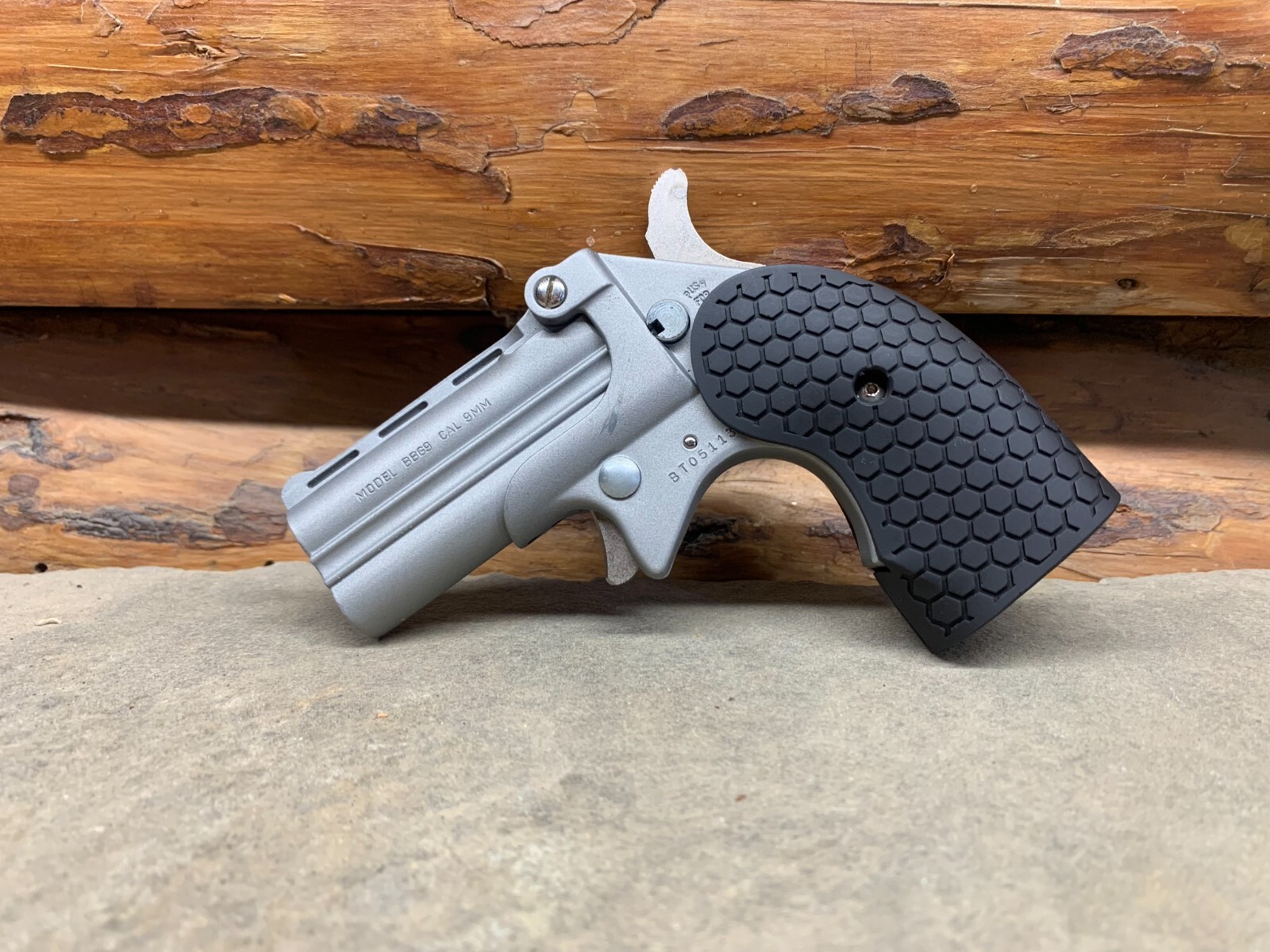 'Big Boy' Grips for Cobra - Bearman -Old West Derringer Big, Long Bore Black