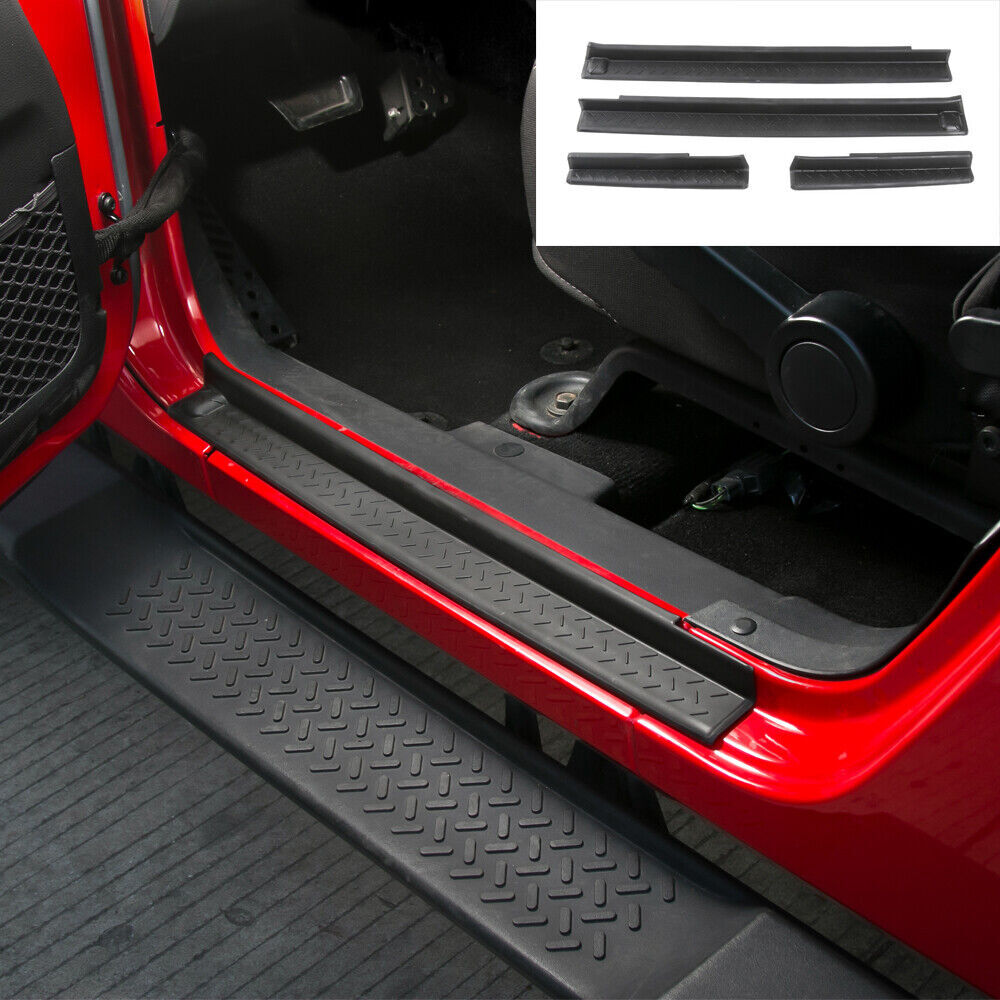 Door Sill Guard Kit for 2007-2018 Jeep Wrangler JK 4Door Entry Guard Accessories
